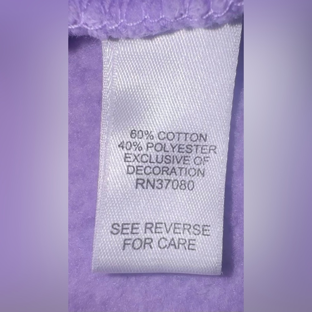 C. Est. 1946 boho purple sweatshirt with lace detail. Size XL - Picture 10 of 11